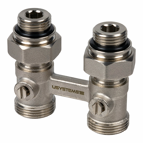  Узел нижнего подключения радиатора G3/4"НР ЕК-G3/4"НГ ЕК + ниппели 3/4-1/2 USYSTEMS