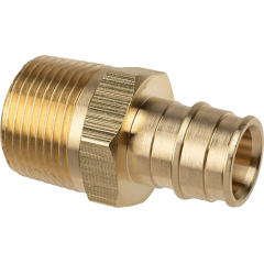 Штуцер с наружной резьбой латунный для труб PE-Xa 16-R1/2"НР, тип 2 USYSTEMS