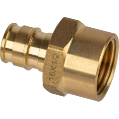 Штуцер с внутренней резьбой латунный для труб PE-Xa 16-Rp1/2"ВР, тип 1 USYSTEMS